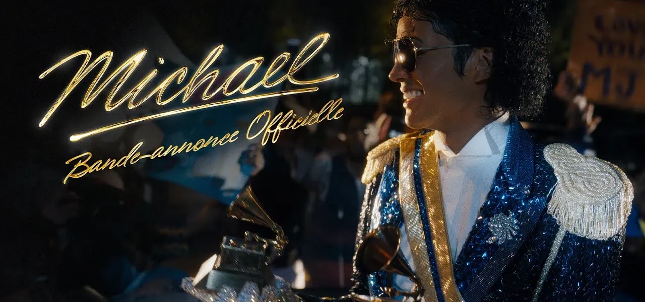 Jaafar Jackson incarnant Michael Jackson dans le biopic Michael lors d’une scène de concert