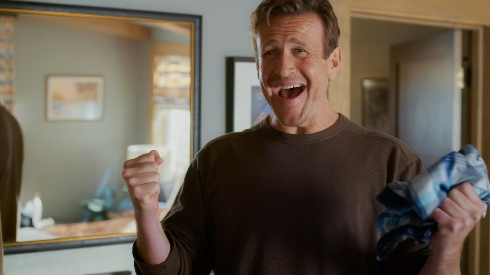 Jimmy enthousiaste dans la saison 3 de Shrinking sur Apple TV+