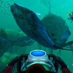 Créature marine géante observée lors d’une exploration sous-marine dans Subnautica Below Zero