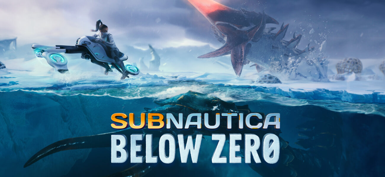 Illustration de Subnautica Below Zero montrant une exploration sous-marine dans un environnement glacé avec des créatures hostiles