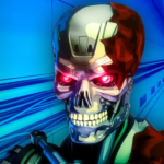 Terminator aux yeux rouges dans la série animée Terminator Zero sur Netflix