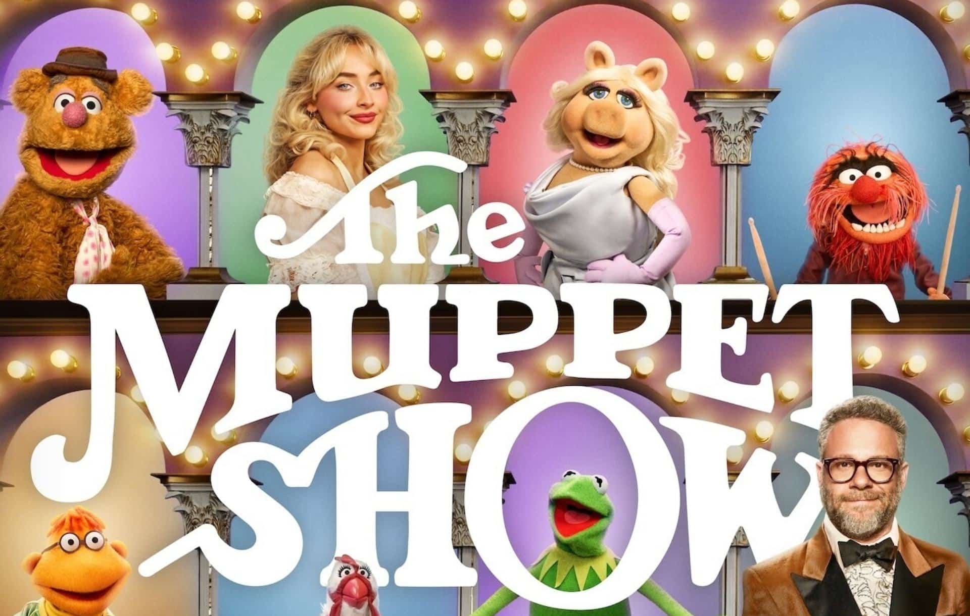 Affiche du nouveau Muppet Show avec Kermit, Miss Piggy, les Muppets et Sabrina Carpenter, diffusé sur Disney+ et ABC.