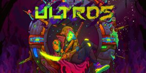 Illustration colorée d’Ultros montrant un personnage dans un univers psychédélique de science-fiction